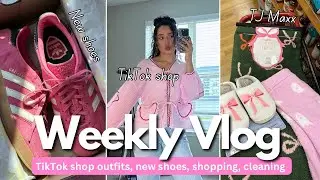 WEEKLY VLOG: TikTok shop clothes, fall outfits, cleaning my beauty room, HomeGoods & TJ Maxx
