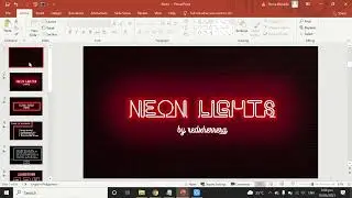 How to make neon lights text on powerpoint