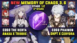 E0 The Herta Carry & E0 Phainon Carry W/ DHPT (3 Stars) NEW Memory Of Chaos 12 Honkai Star Rail 3.6