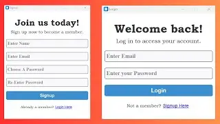 1.Login & Signup Form | Python Tkinter and MySQL Project [Step By Step Tutorial]