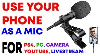 how to use phone as mic for youtube, PS4, OBS Studio, Zoom, and any live streaming on PC.