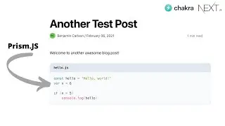 Add Prism Code Syntax Styling To NextJS Blog (mdx-prism)