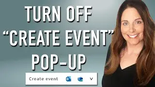 Turn Off Create Event Pop Up in Excel - Disable 