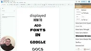 Adding Fonts to Google Docs