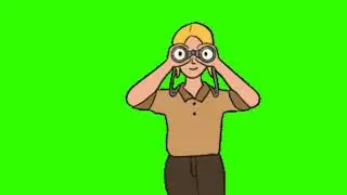 Girl Watching Around By Binocular || Green Screen || By Green Screen Tutorial | 