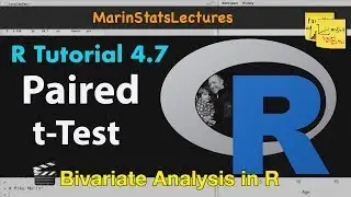 Paired t-Test in R with Examples | R Tutorial 4.7 | MarinStatsLectures