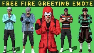 Free Fire Greeting emote green screen | FF Namaste green screen video Non copyright 