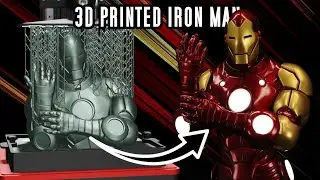 HUGE 3D Printed IRON MAN Statue with CRAZY LIGHT EFFECT
