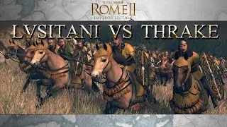 Total War Rome II Odrysian Kingdom vs Lusitani - Thracian Peltasts OP