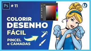 Como pintar um desenho no Photoshop de modo fácil usando pincel em camadas.