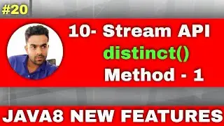 10.Stream API | Java8 stream distinct method | Stream distinct method | Part-1 | In Hindi.