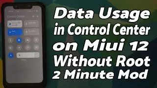MIUI 12 | Enable Data Usage in Control Center | Without Root | 2 Minute Mod