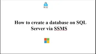 How to create a database on SQL Server via SSMS