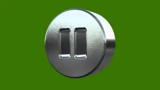 3D Pause Button Chroma - Free Footage - Full HD 1080p