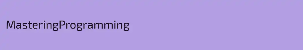 MasteringProgramming