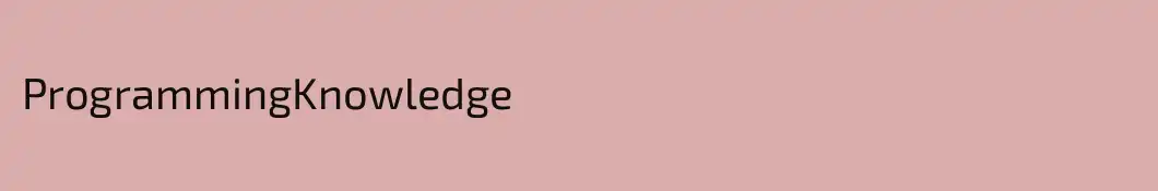 ProgrammingKnowledge